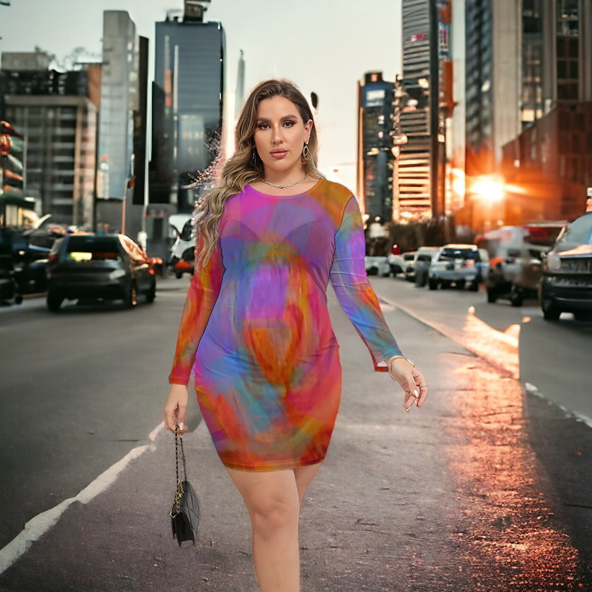 Women's Mesh Dress (Plus Size) Mandala Collection