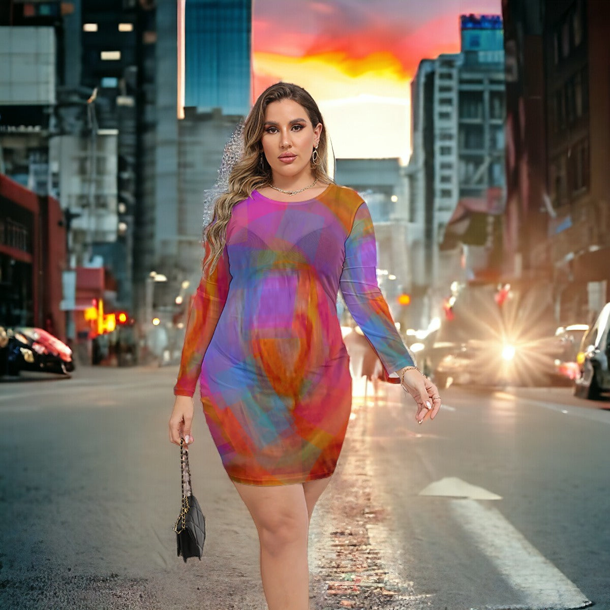 Women's Mesh Dress (Plus Size) Mandala Collection