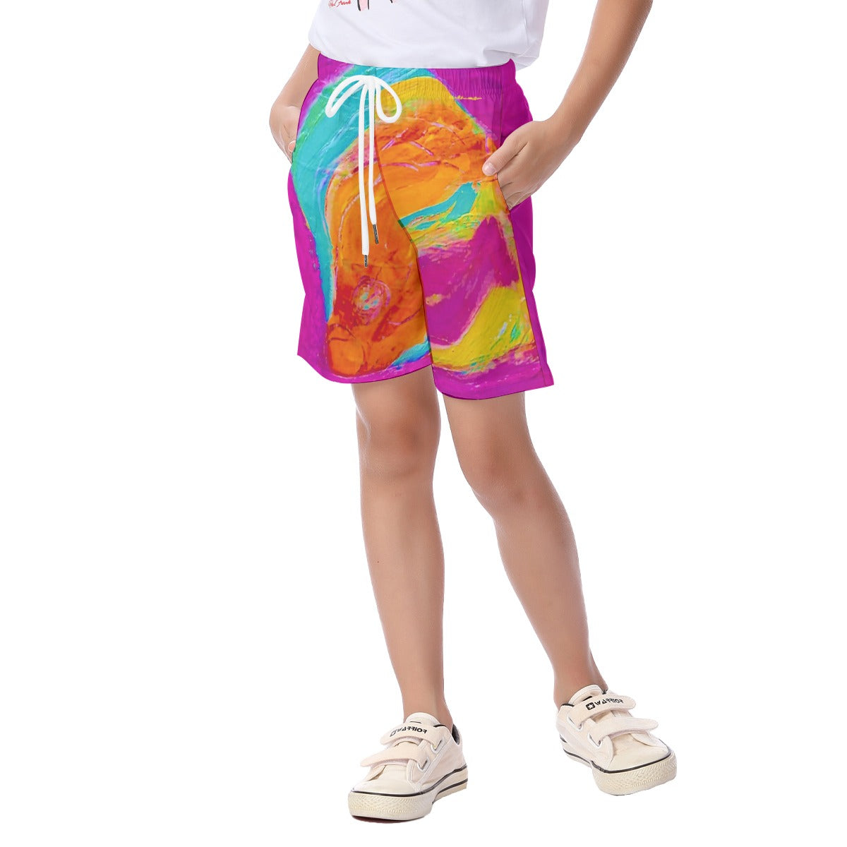 Kid's Beach Shorts Pink Fish Collection