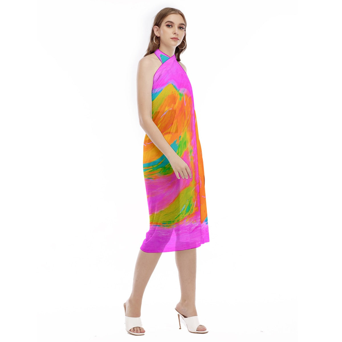 Women's Beach Dress Hot Pink Fish Collection