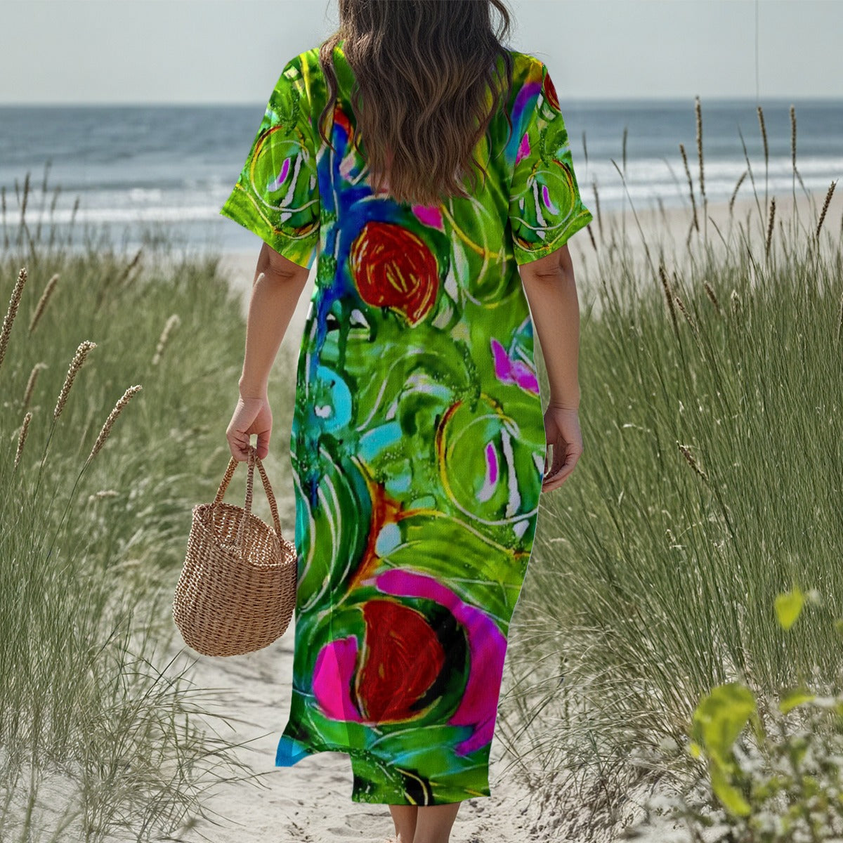 Women's Loose V-Neck Summer Dress New Beginnings 2 Collection