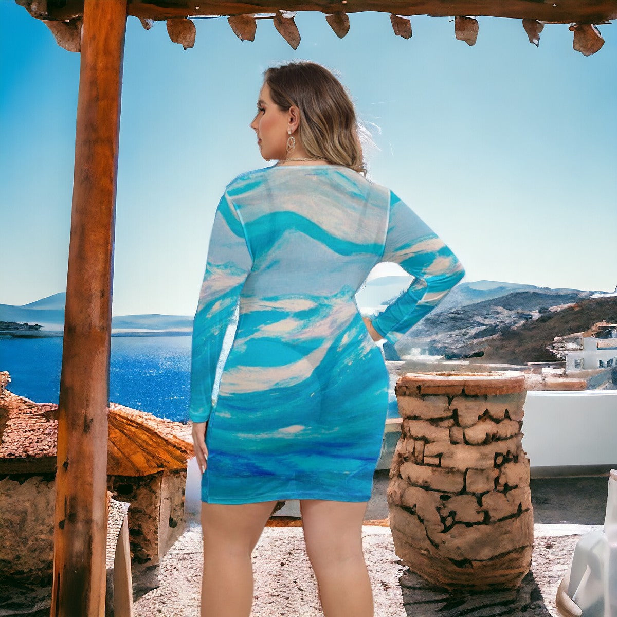 Women's Mesh Dress (Plus Size) El Mar Collection