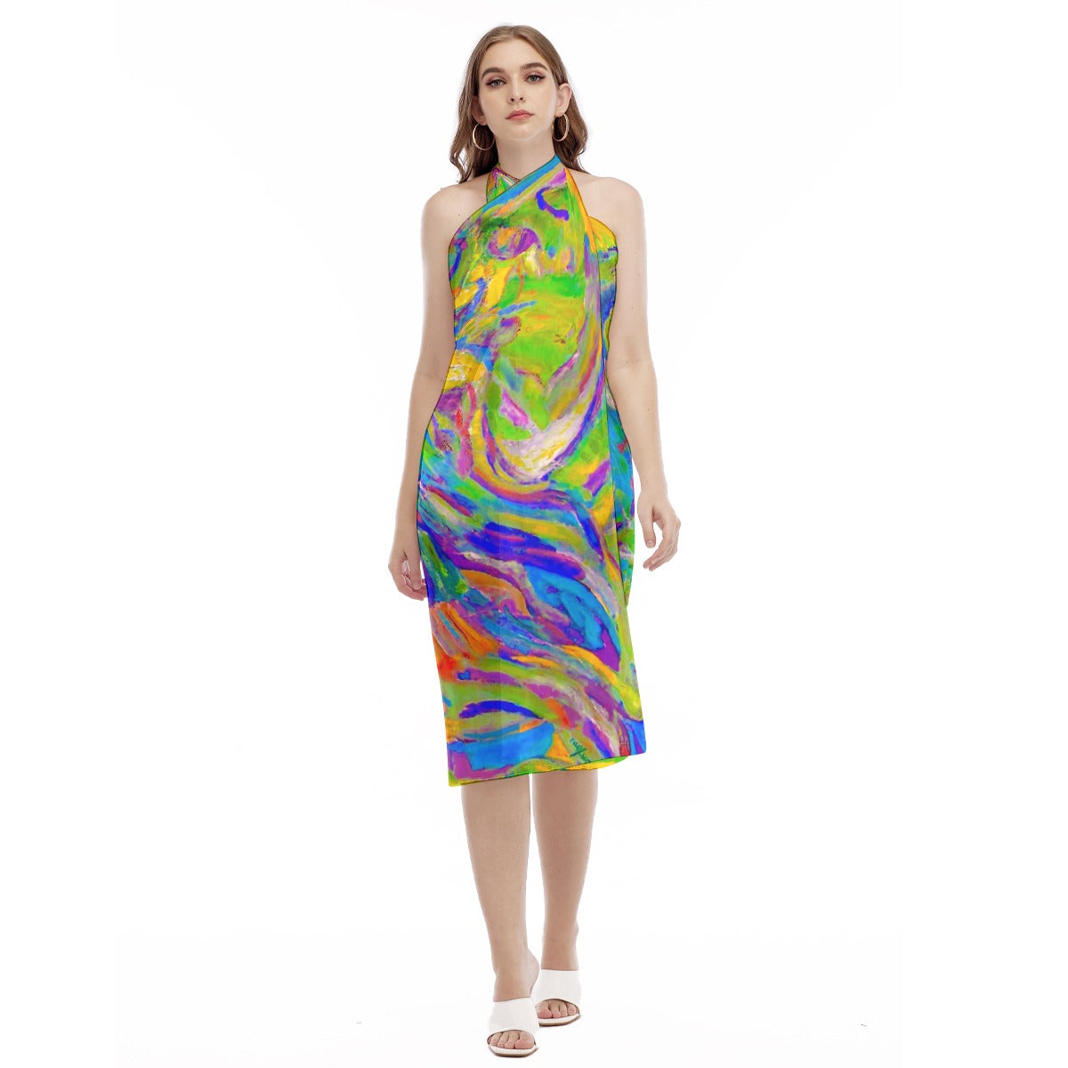 Women's Beach Dress Rostro de un Arbol 3