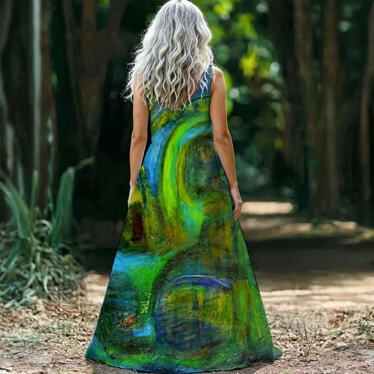 Women’s Sleeveless Maxi Dress Coconut Tree Collection