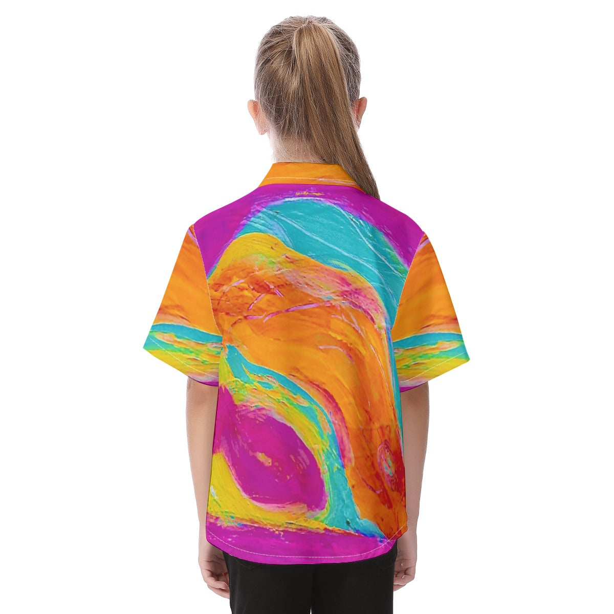 Kid's Hawaiian Vacation Shirt | 115GSM Cotton Pink Fish Collection