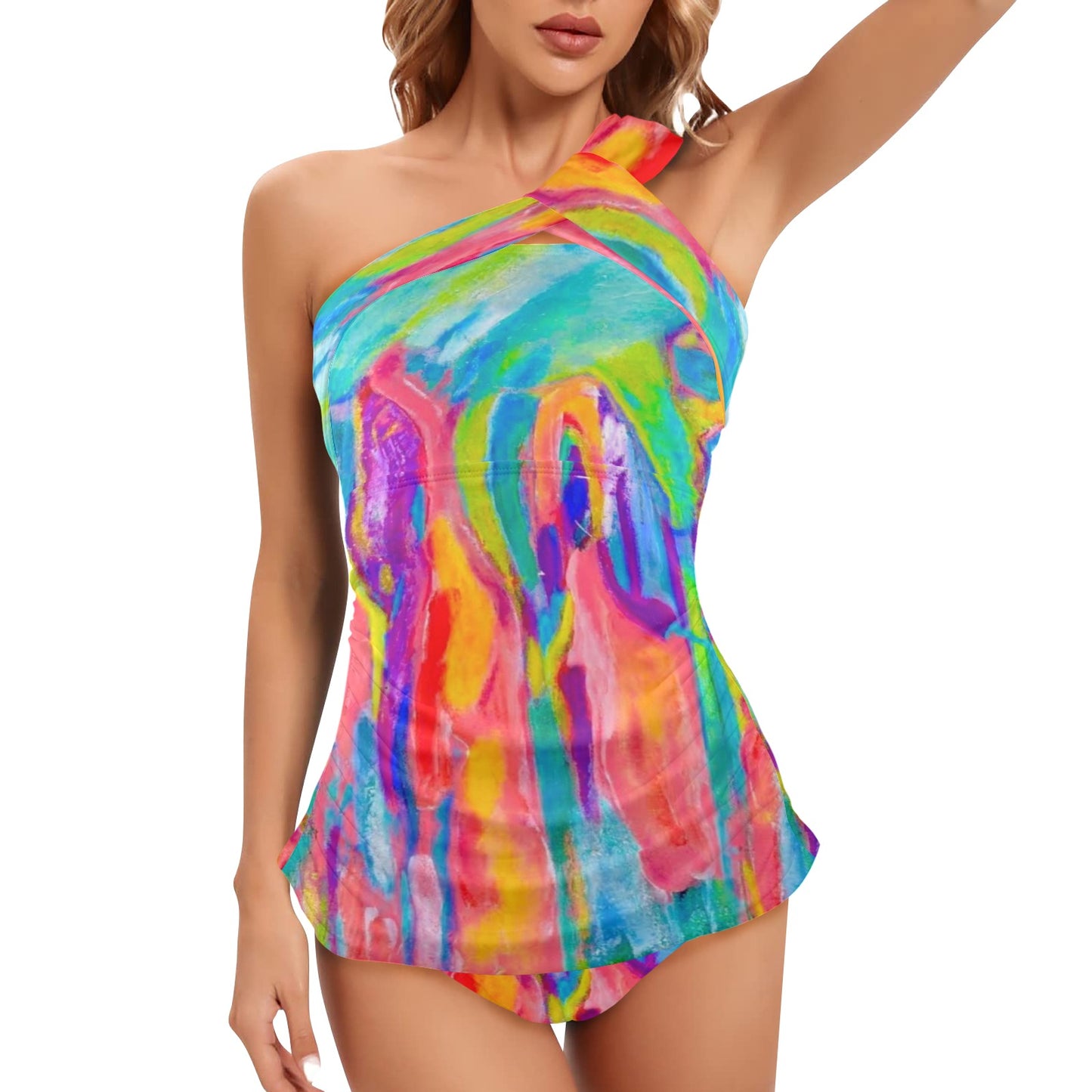 Women's One Shoulder Backless Swimsuit