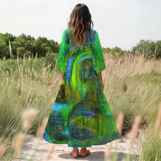 Women's Long Sleeve Dress Coconut Tree Collection