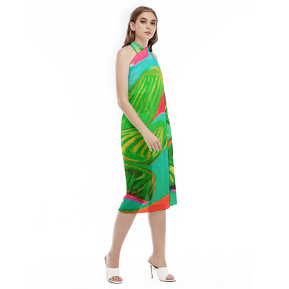Women's Beach Dress Green Leaf in Green Collection