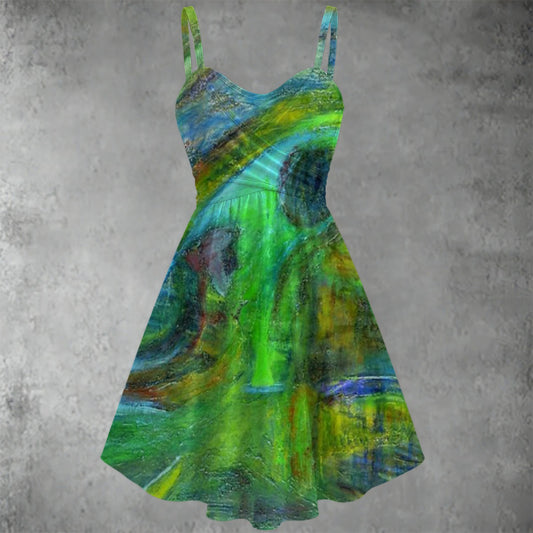 Women's Spaghetti Strap Dress Coconut Tree Collection