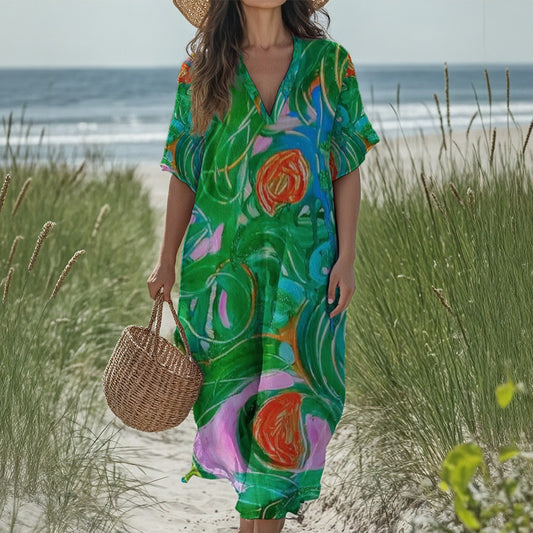 Women's Loose V-Neck Summer Dress New Beginnings Collection