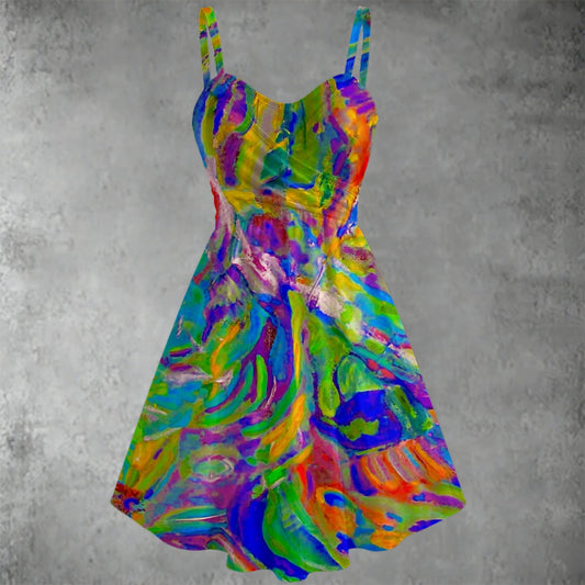 Women's Spaghetti Strap Dress Collection Rostro de un Arbol 3 Collection