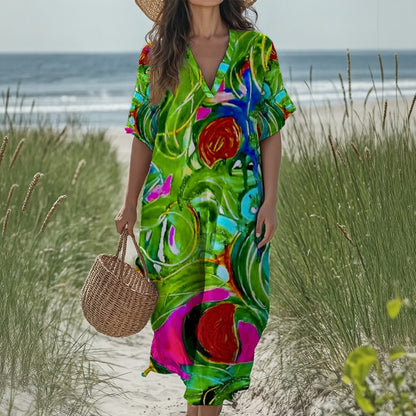 Women's Loose V-Neck Summer Dress New Beginnings 2 Collection