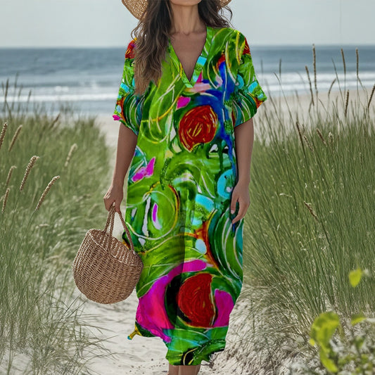 Women's Loose V-Neck Summer Dress New Beginnings 2 Collection