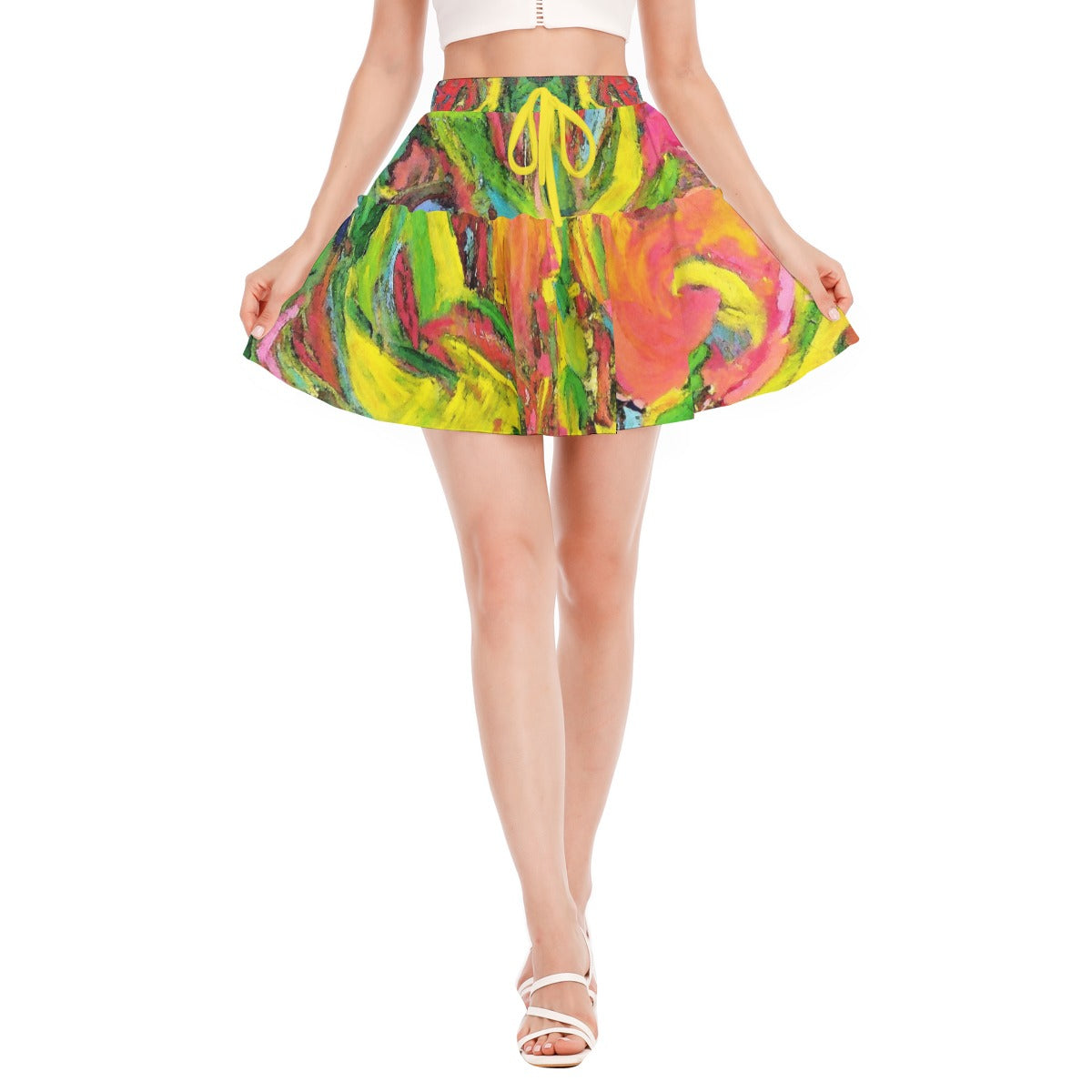 Women's Ruffled Mini Skirt African Tree Collection