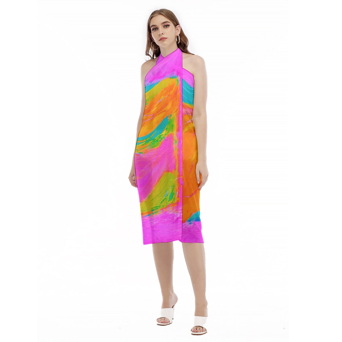 Women's Beach Dress Hot Pink Fish Collection