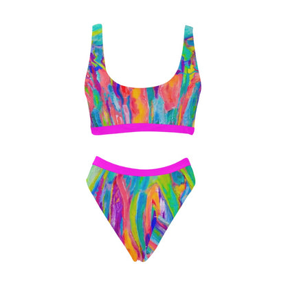 Sport Top & High-Waisted Bikini Swimsuit 4 Kings Collection