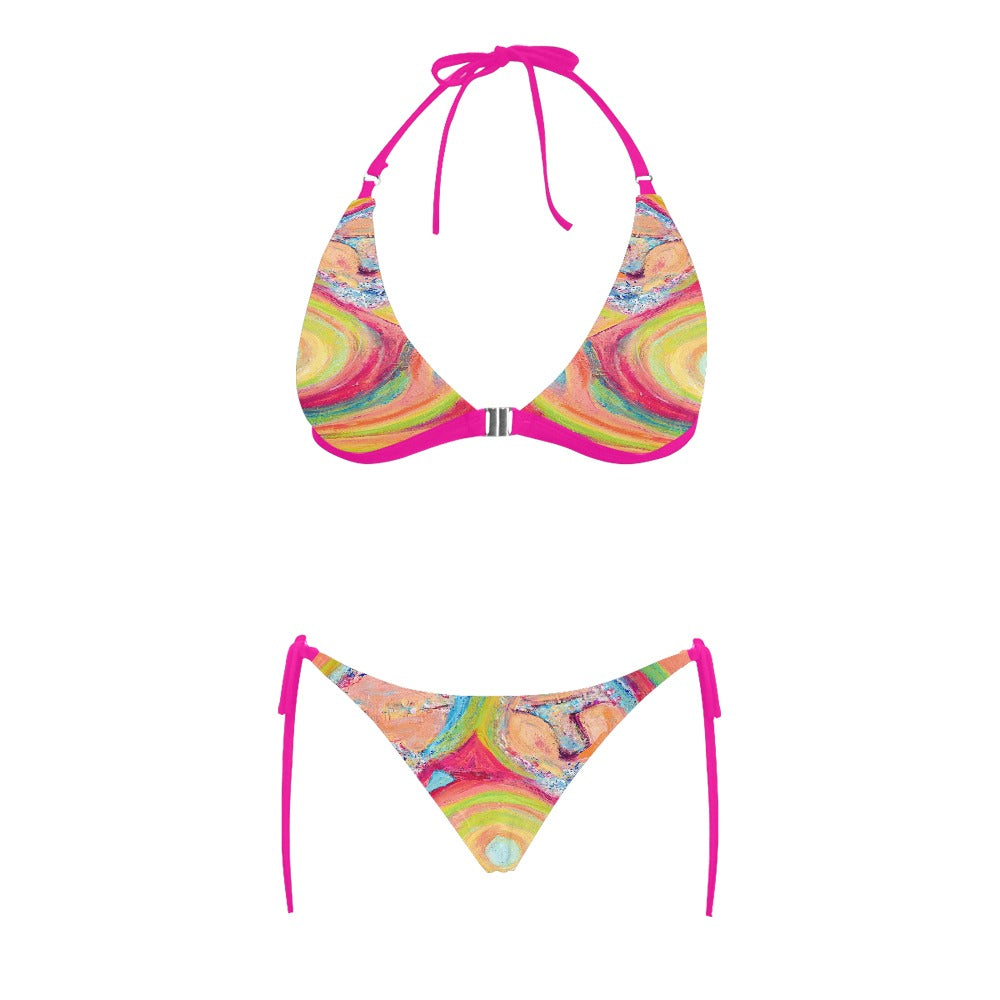 Buckle Front Halter Bikini Swimsuit Vigor Collection