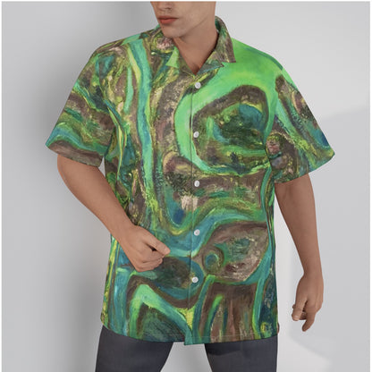 Men's Hawaiian Shirt With Button Closure Rebirth Collection