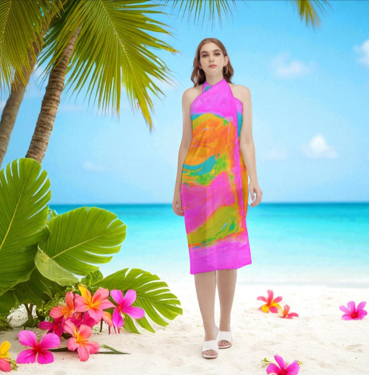 Women's Beach Dress Hot Pink Fish Collection
