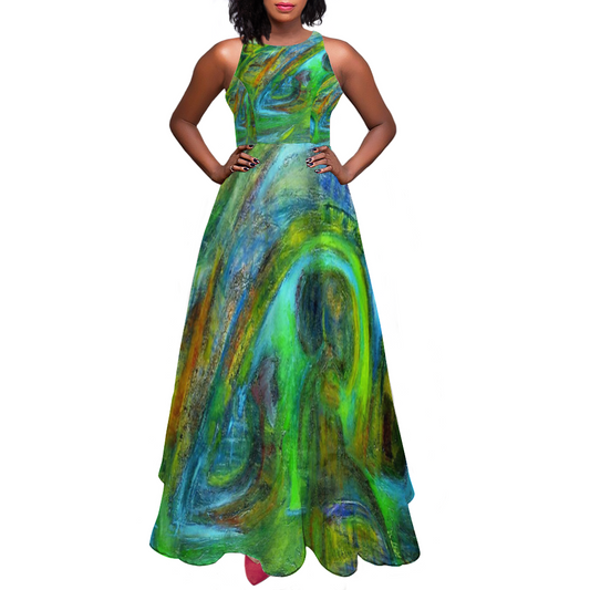 Sleeveless Classic Maxi Skirt Maxi Dress Elegant Dress Coconut Tree Collection