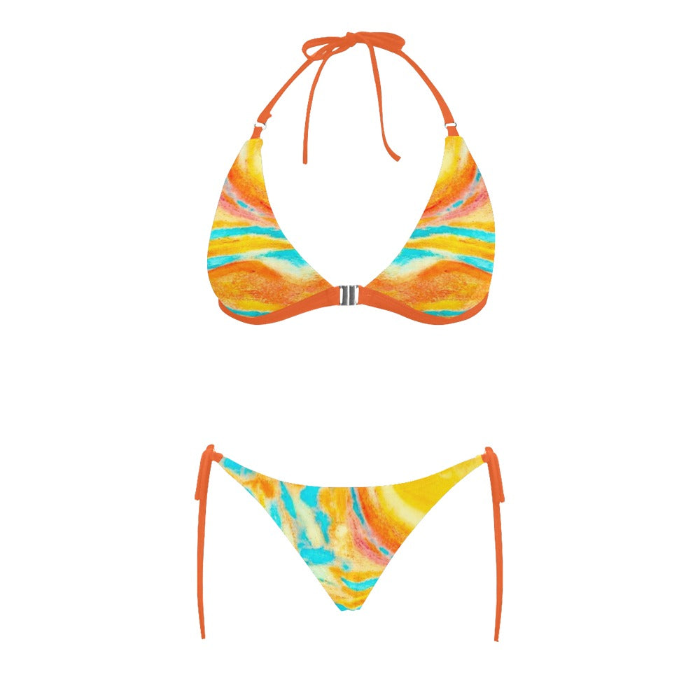 Buckle Front Halter Bikini Swimsuit Soleado Collection